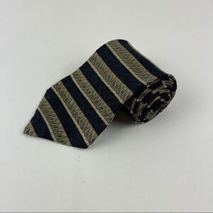 J Ferrar Tie Mens Black Tan All Silk Made In USA